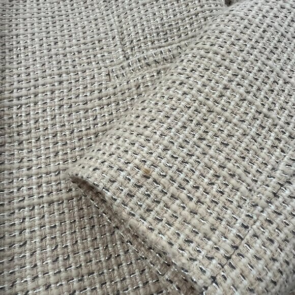 Calvin Klein Cotton Tweed Zip Up Blazer Work Jacket 4P Petite - Picture 9 of 10